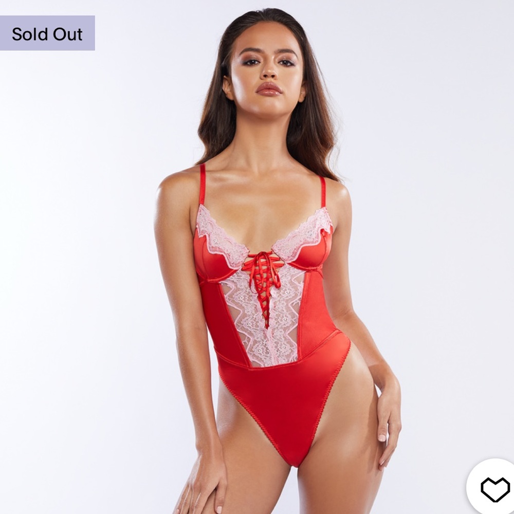Savage X Fenty Satin And Lace Bodysuit